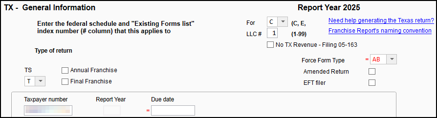 Image of TX screen 1